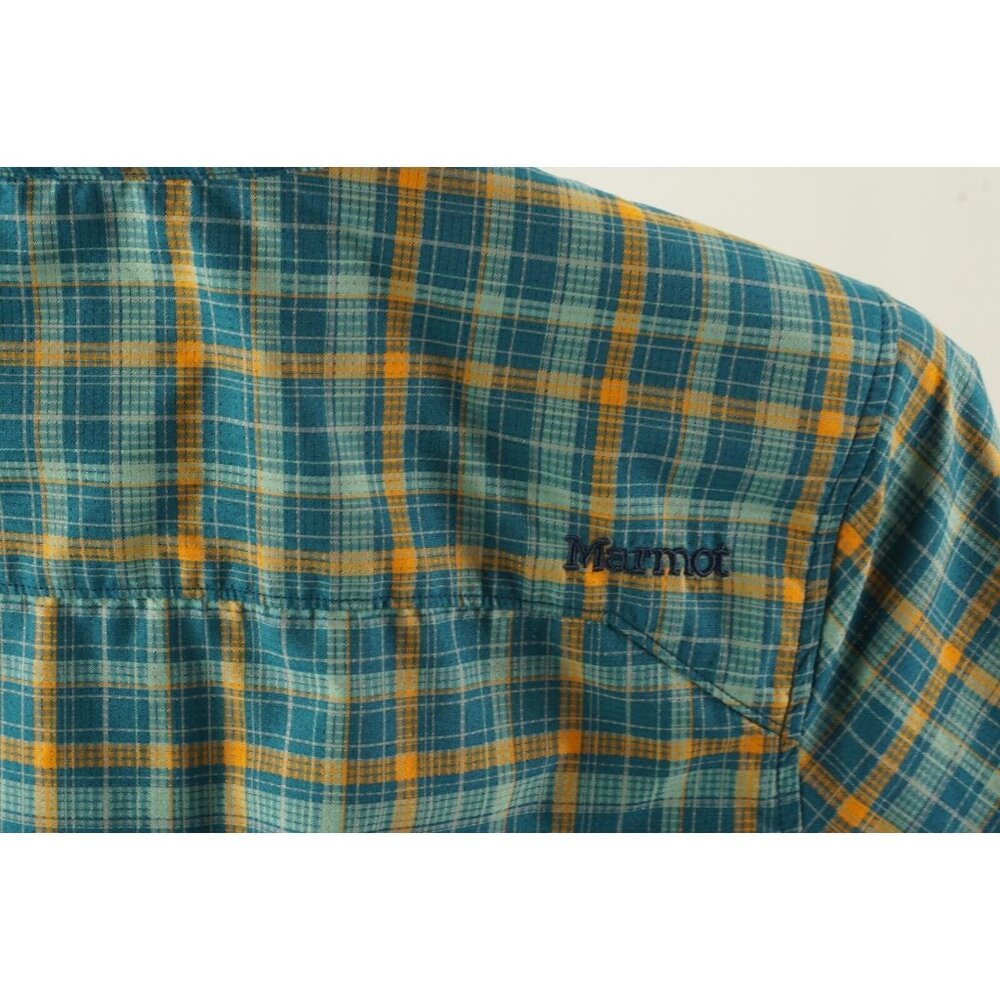 Marmot Agrozonda Lightweight Performance Mesh Button Up Shirt Men's Medium Plaid - Picture 5 of 8